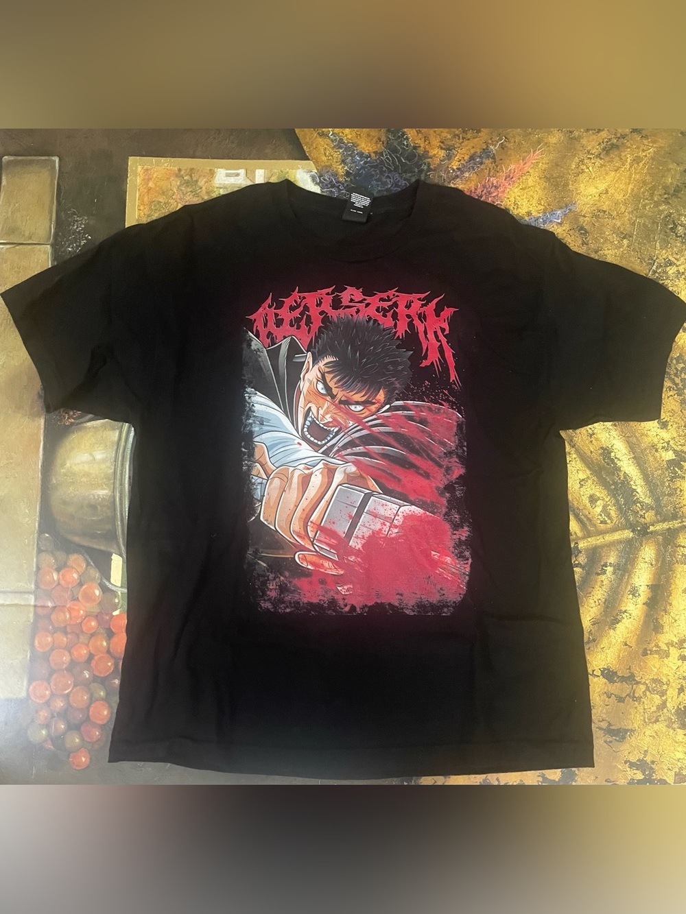 BERSERK Guts Sword T-Shirt Anime Size Adult Large
